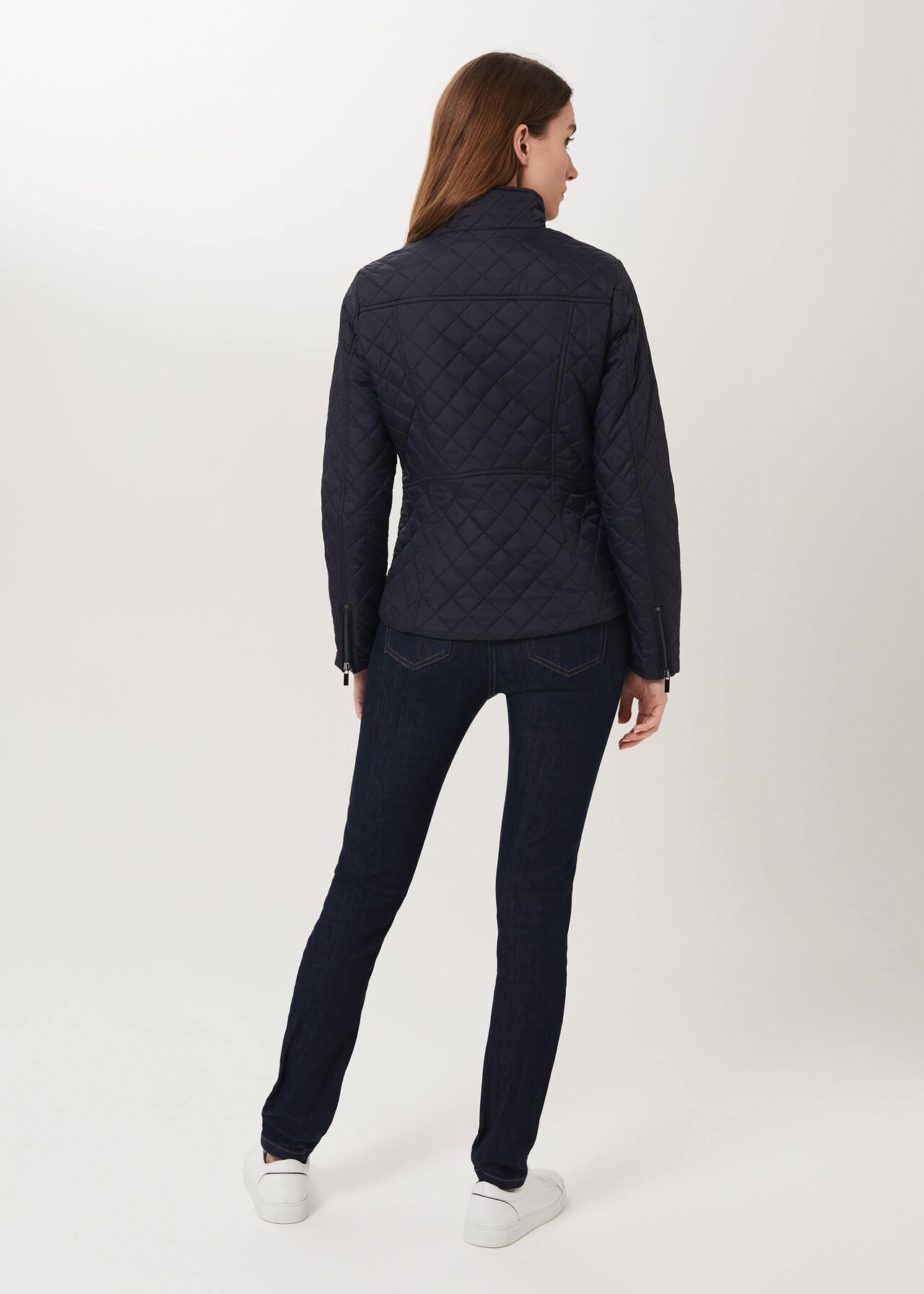 Carys Quilted Jacket, Navy, hi-res