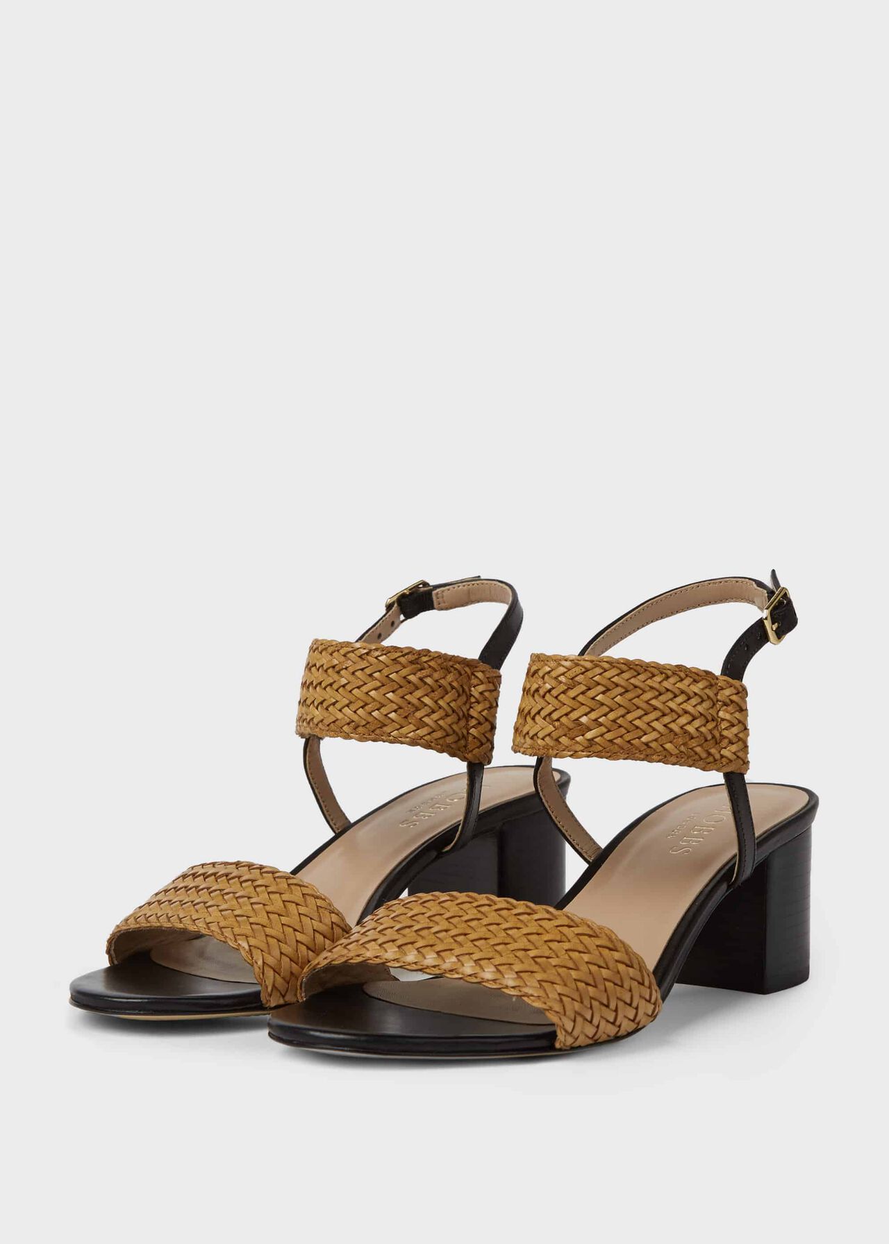 Lois Leather Sandals, Tan, hi-res