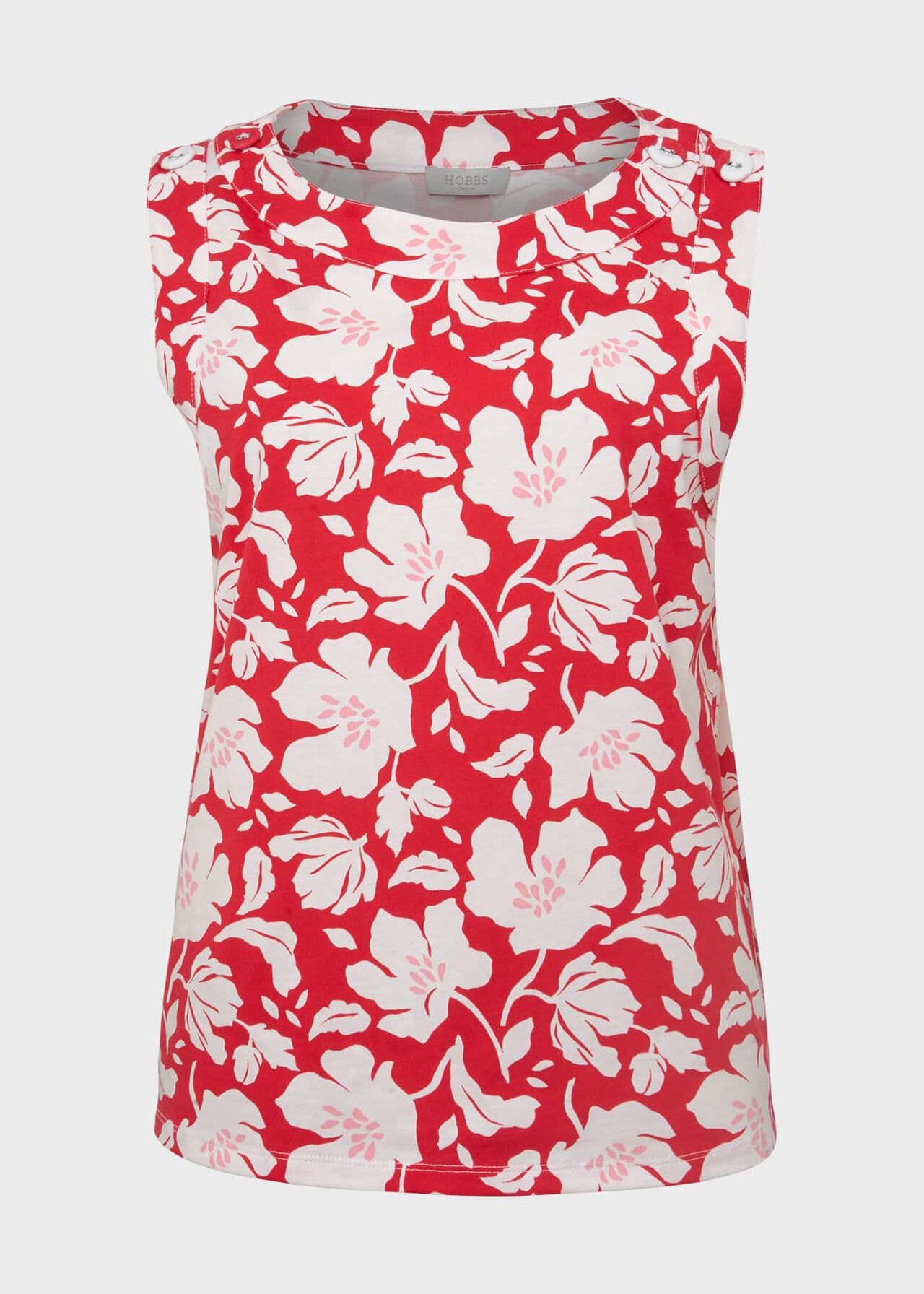 Maddy Printed Top, Red Multi, hi-res