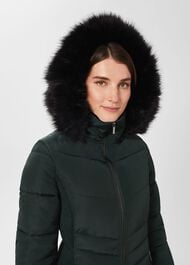 Tali Puffer With Hood, Dark Ivy Green, hi-res