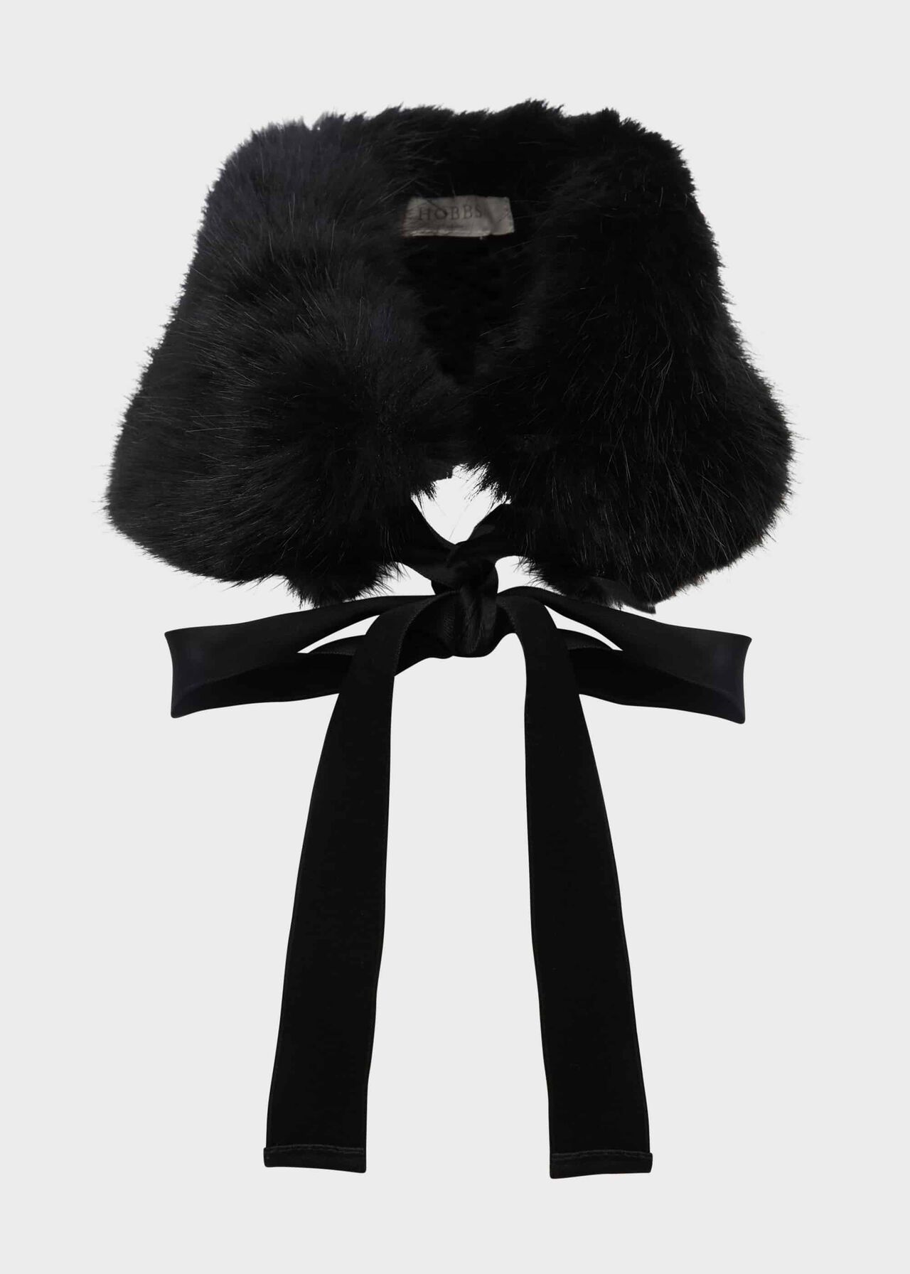 Wren Faux Fur Collar, Black, hi-res