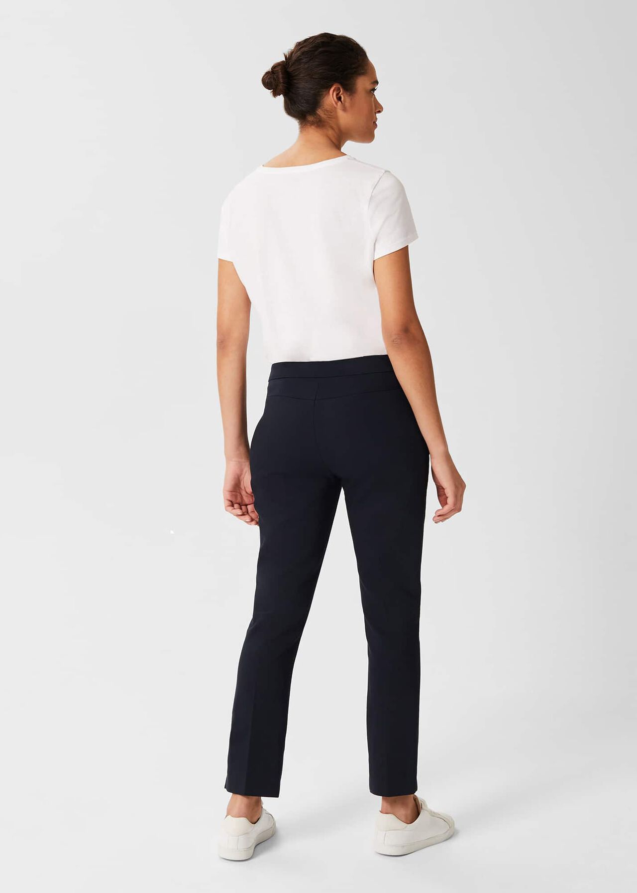 Annie Slim Trousers With Stretch, Navy, hi-res