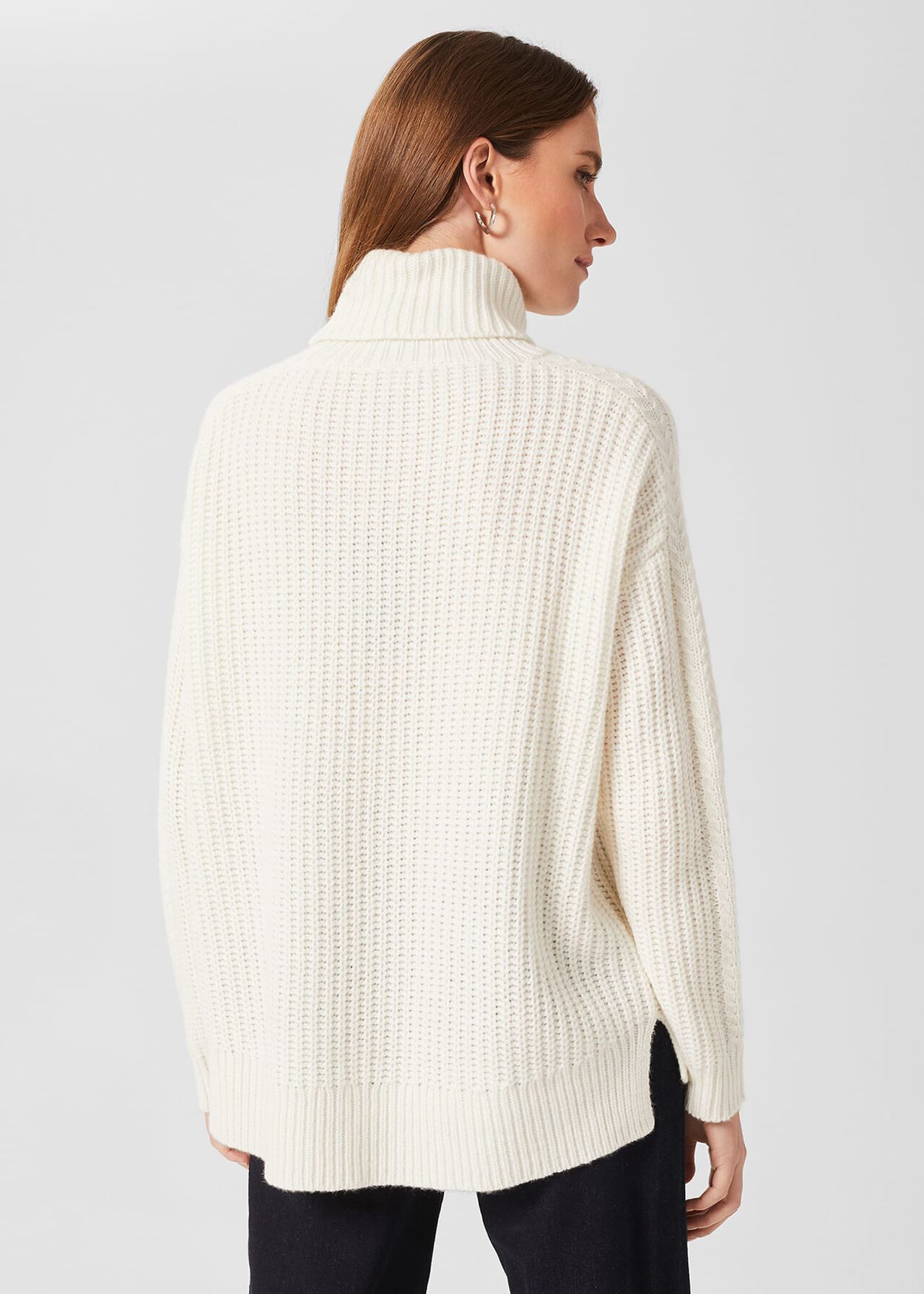 Emmeline Cable Sweater With Alpaca, Ivory, hi-res