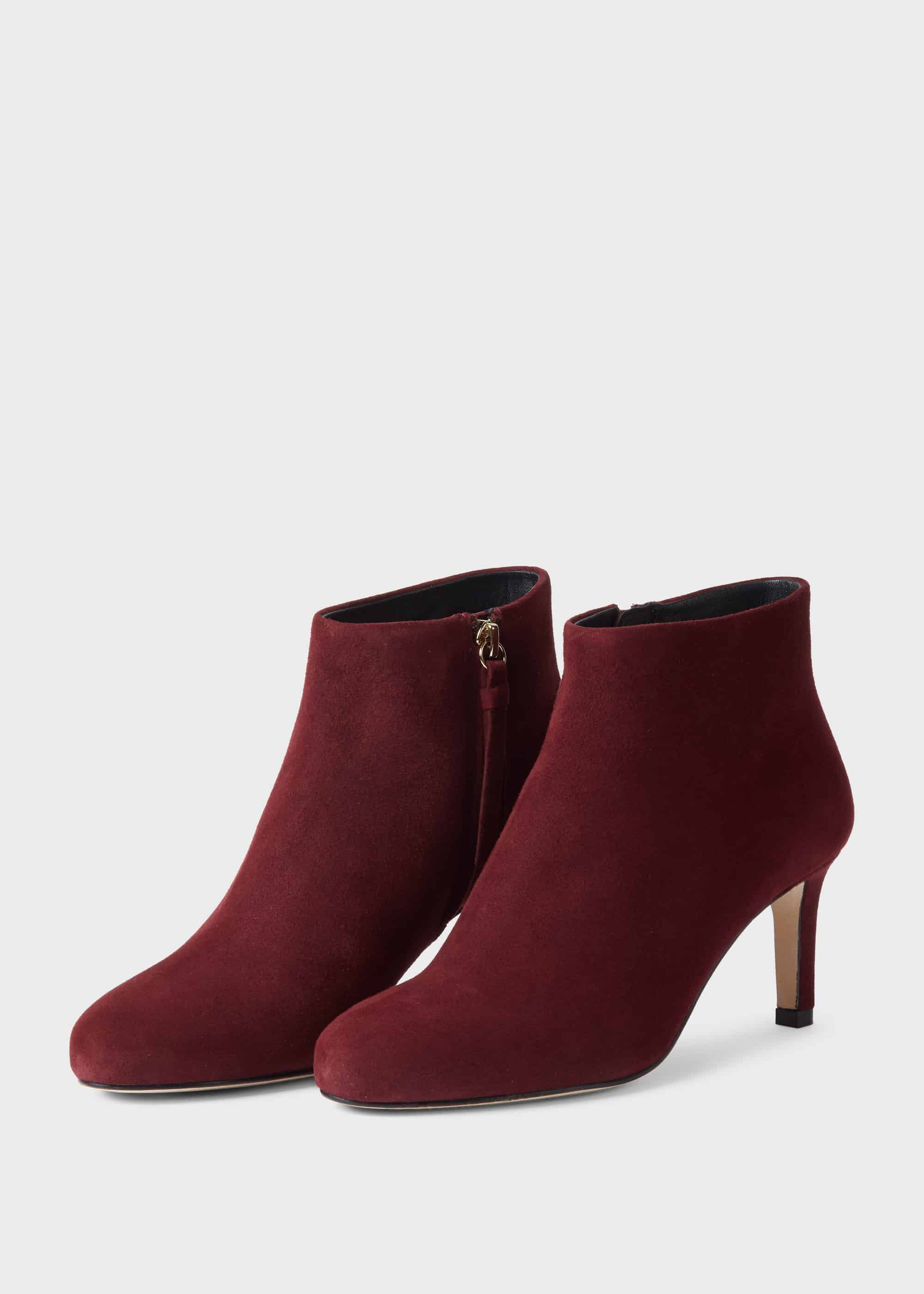 Wine store suede booties