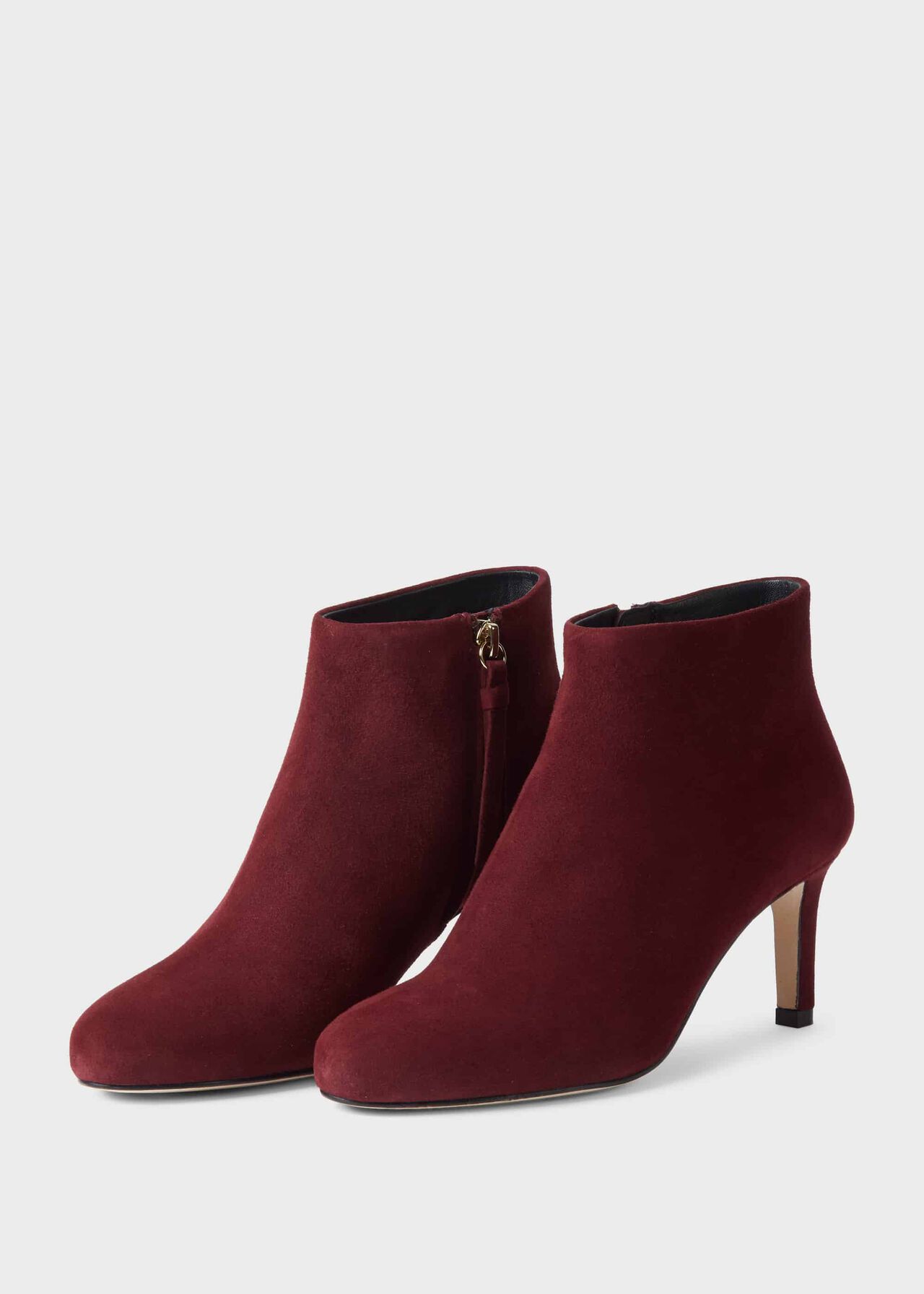 Lizzie Suede Stiletto Ankle Boots, Wine, hi-res
