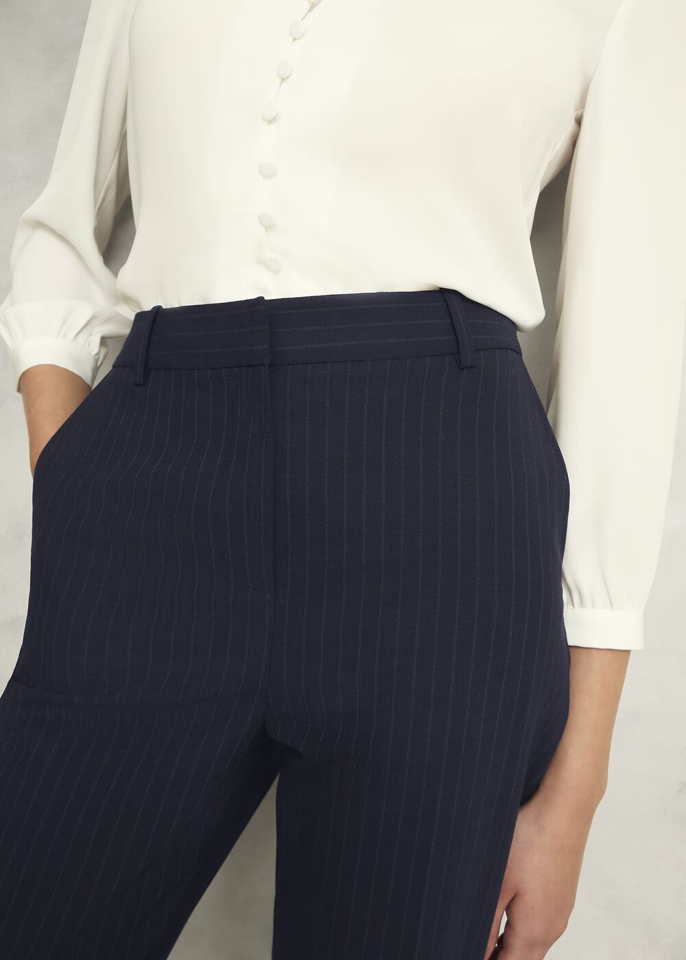 Salisbury Trousers With Wool, Navy Ivory, hi-res