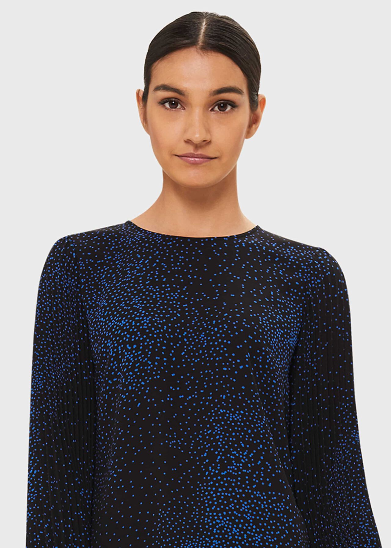 Karissa Blouse, Electrc Blu Blk, hi-res