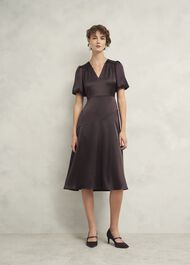 Eastbury Dress, Deep Brown, hi-res
