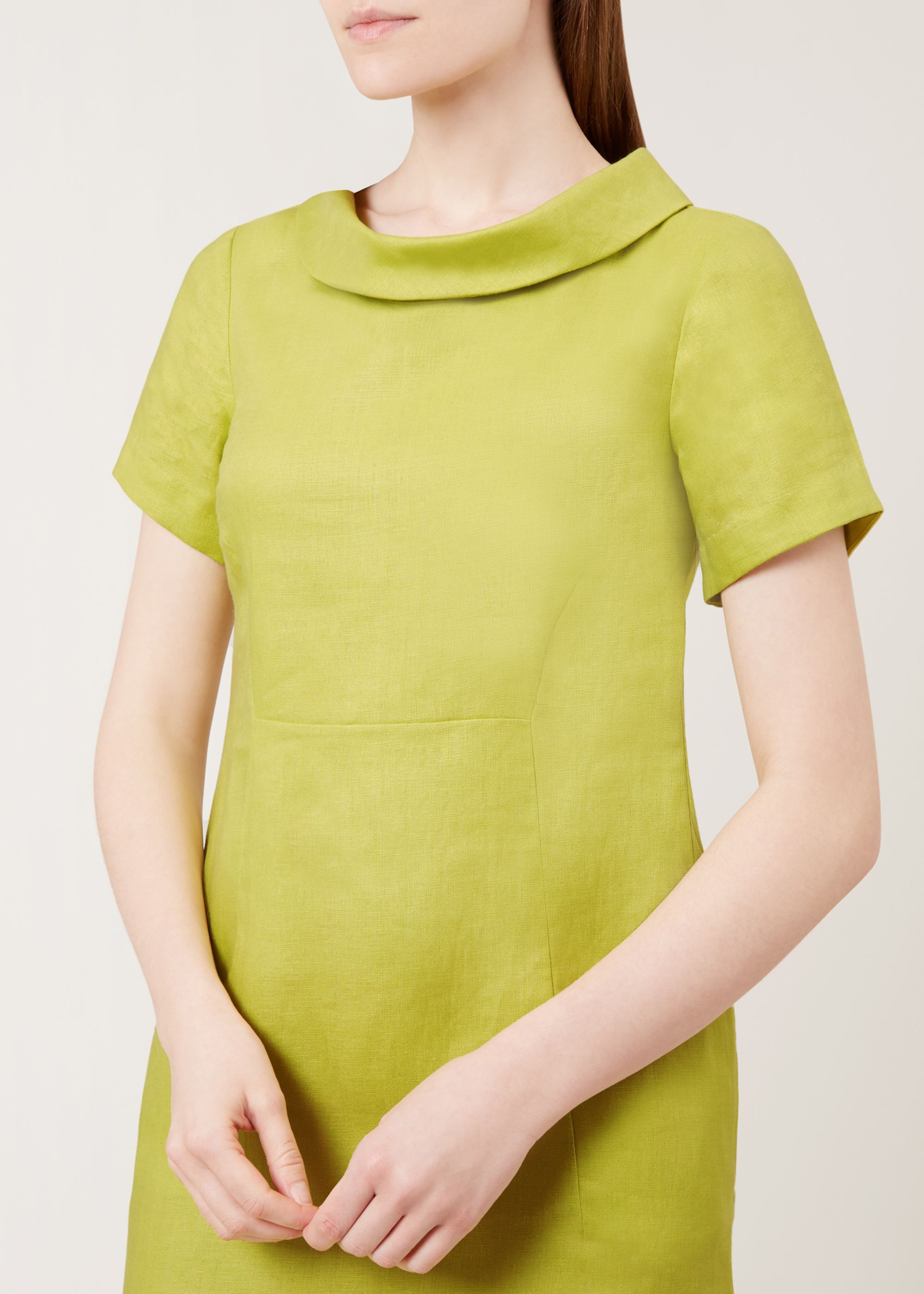 lime green linen dress