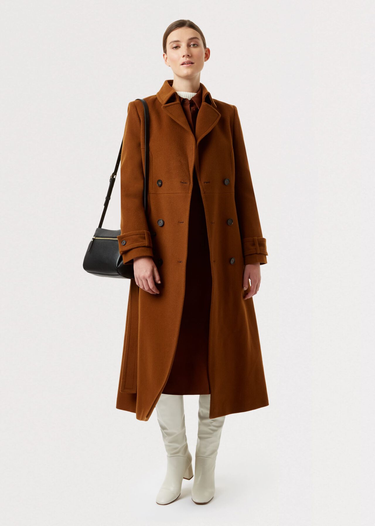 Lori Wool Cashmere Coat, Hazelnut, hi-res