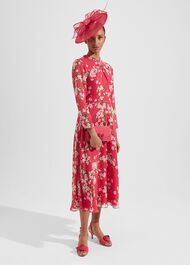 Chloe Fascinator, Bright Geranium, hi-res