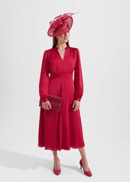 Chloe Fascinator, Jam Pink, hi-res