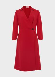 Dani Wrap Dress, Deep Red, hi-res