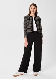 Alexis Tweed Jacket, Black Ivory, hi-res