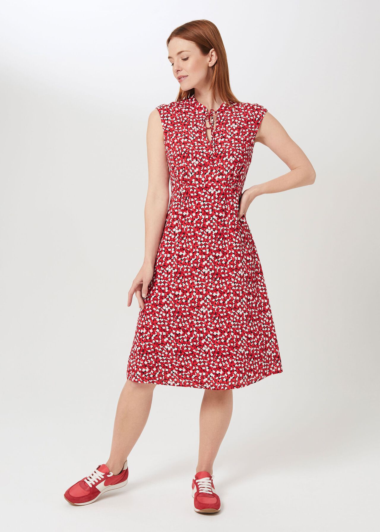 Isabelle Printed Midi Dress Hobbs 