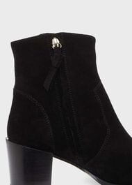 Hester Western Ankle Boots, Black, hi-res