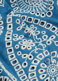 Sloane Blouse, Blue Ivory, hi-res