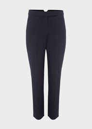 Leila Slim Trousers With Stretch, Navy, hi-res