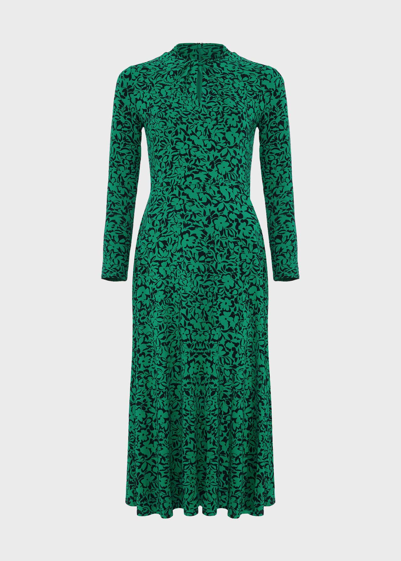 Petite Yasmin Jersey Dress, Green Navy, hi-res