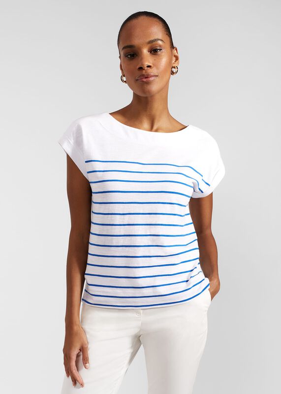 Alycia Cotton Slub Stripe T-Shirt