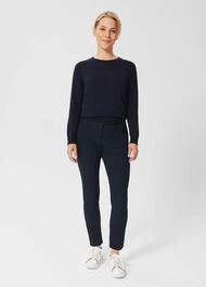 Petite Annie Slim trousers With Stretch, Navy, hi-res