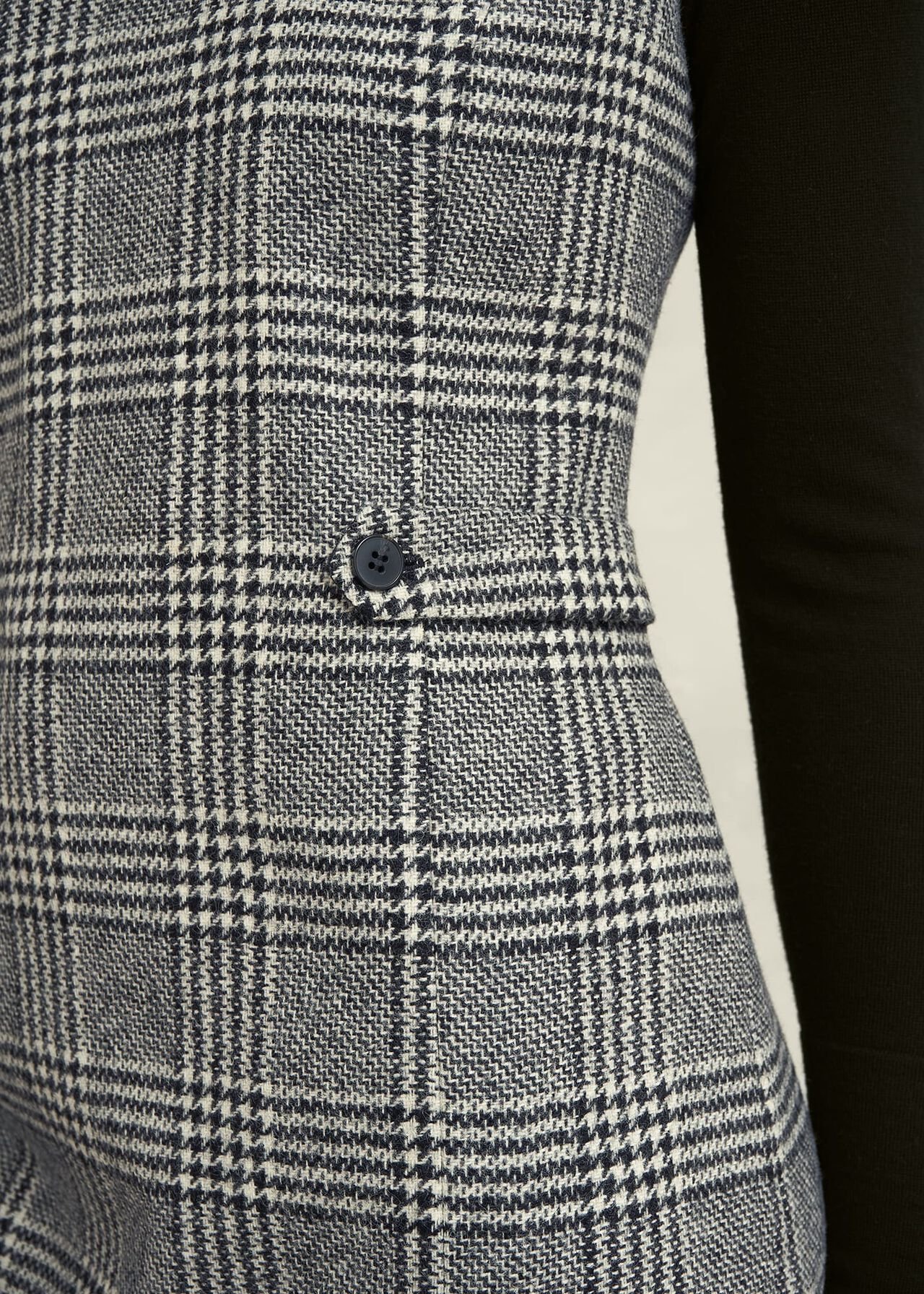 Brea Wool Dress, Black White, hi-res