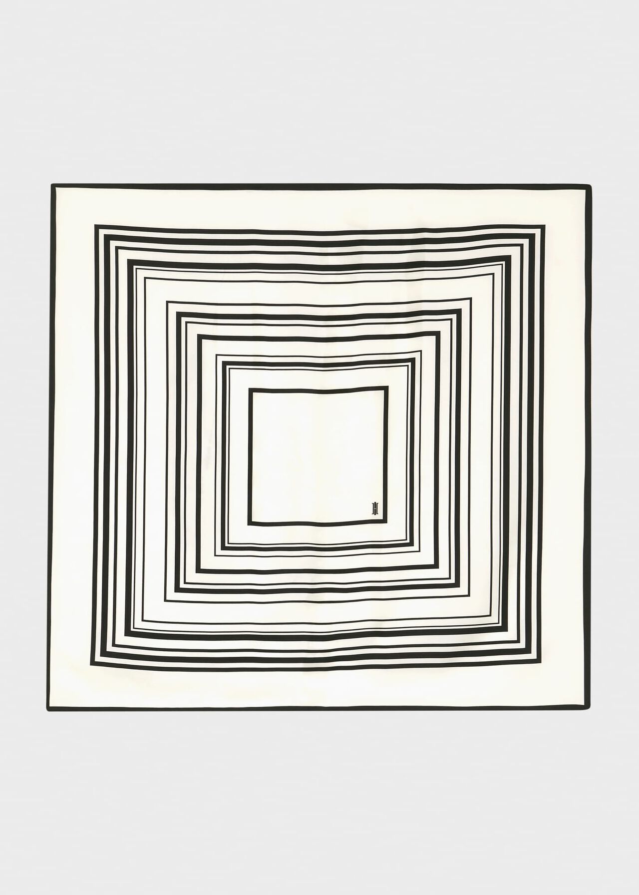 Stevie Silk Scarf, Black White, hi-res