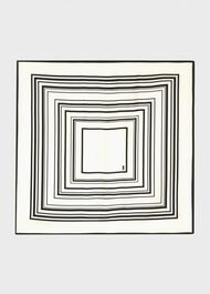 Stevie Silk Scarf, Black White, hi-res