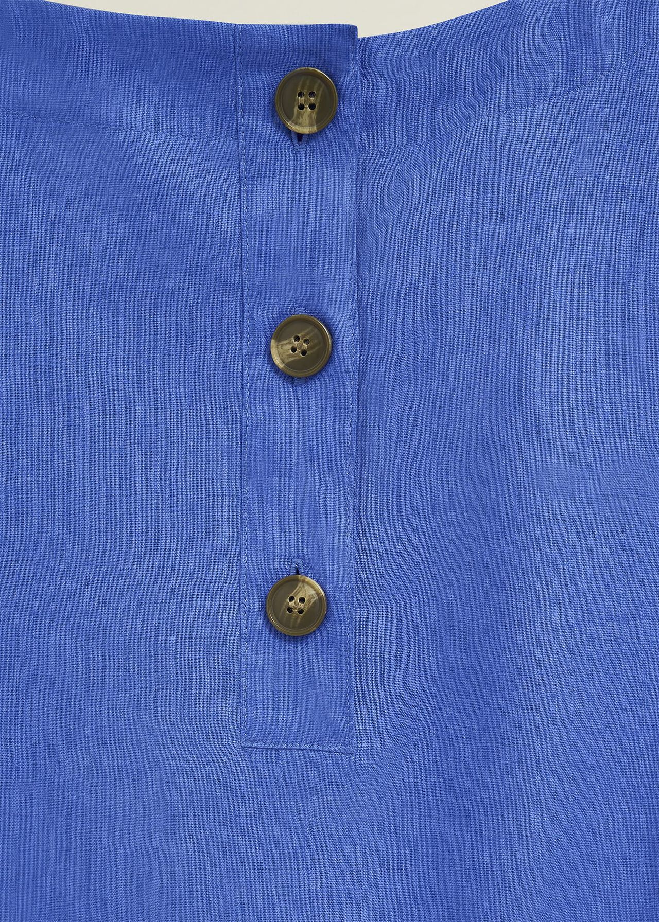 Malindi Linen Top, French Blue, hi-res