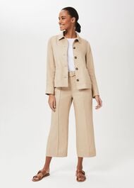 Kiera Linen Jacket, Sand, hi-res