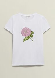 Pixie Embroidered T-Shirt, White Pink, hi-res