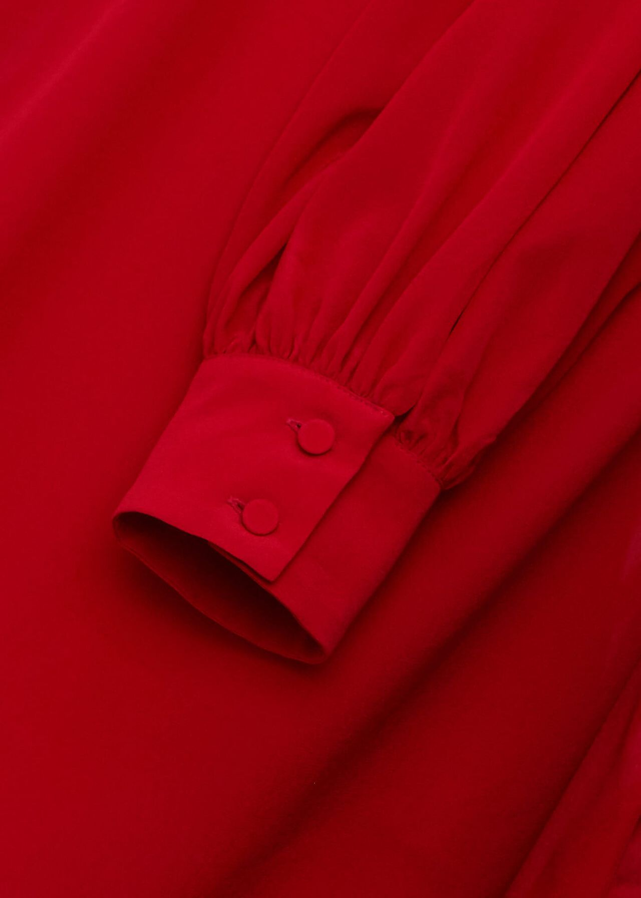 Mollie Silk Blouse, Red, hi-res