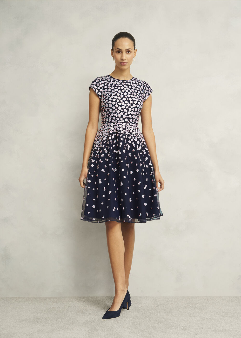 Betty Embroidered Dress , Midnight Pink, hi-res