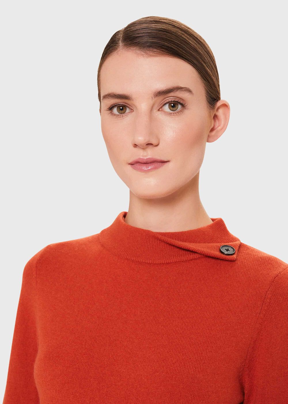 Talia Wool Cashmere Jumper, Burnt Orange, hi-res
