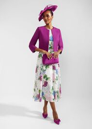 Petite Carly Floral Dress, Ivory Multi, hi-res