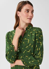 Ariel Floral Dress, Green, hi-res