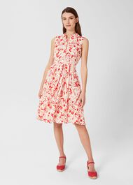 Belinda Fit And Flare Dress, Ivory Multi, hi-res