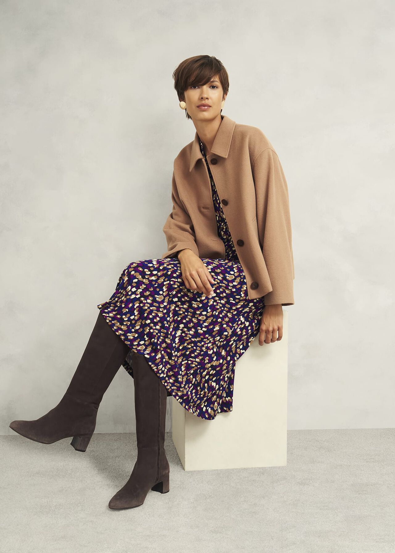 Petite Harlie Jersey Dress, Multi, hi-res