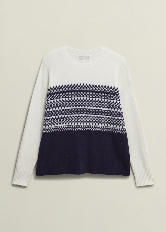 Lorrie Fairisle Jumper With Alpaca