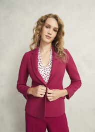 Aimee Printed Top, Ivory Pink, hi-res