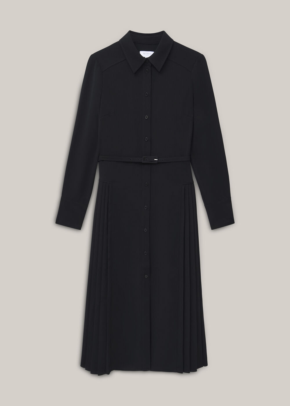 Ginny Shirt Dress, Black, hi-res