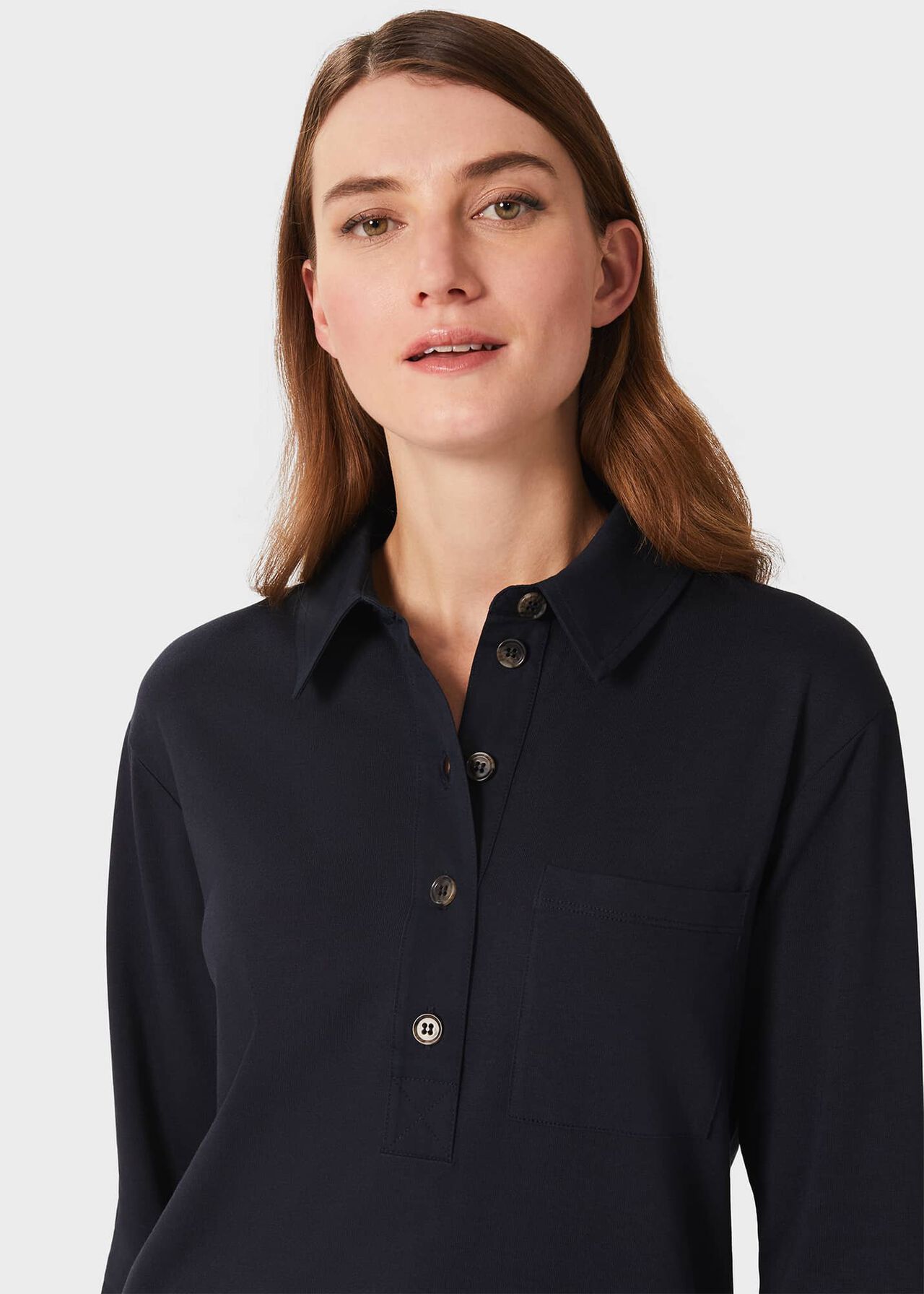 Lillie Polo Shirt, Navy, hi-res