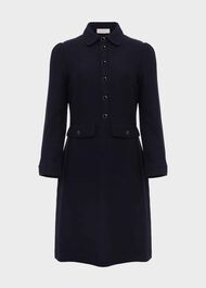 Adelia Ponte Dress, Navy, hi-res