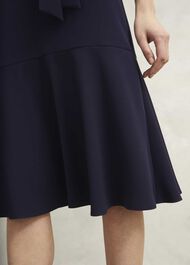 Pricilla Tie Midi Dress, Midnight, hi-res