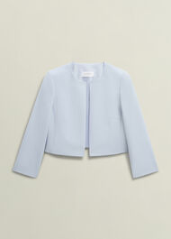 Elize Crepe Jacket, Pale Blue, hi-res
