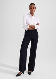 Stevie Wide Trousers, Navy, hi-res