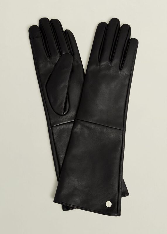 Meghan Leather Long Gloves