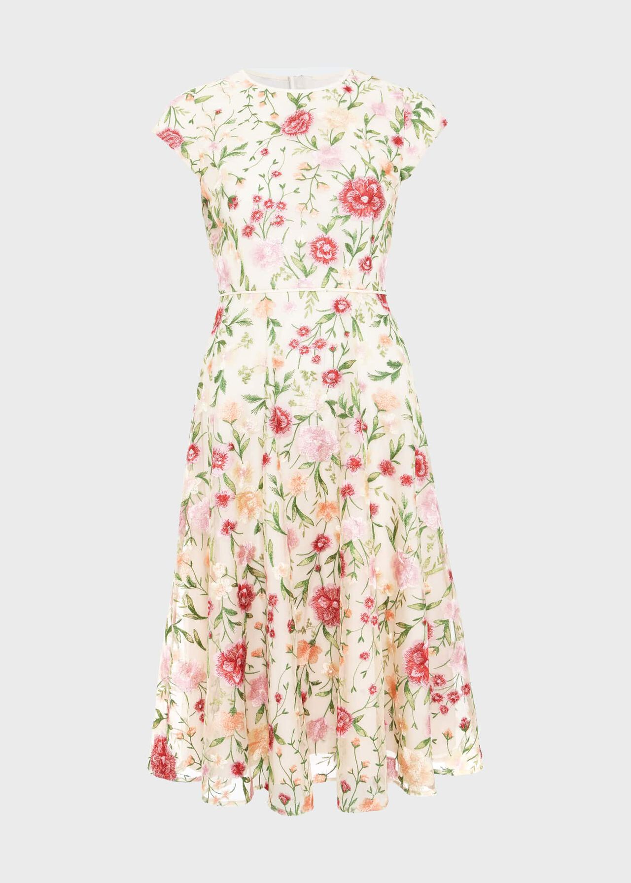 Tia Embroidered Dress, Cream Multi, hi-res