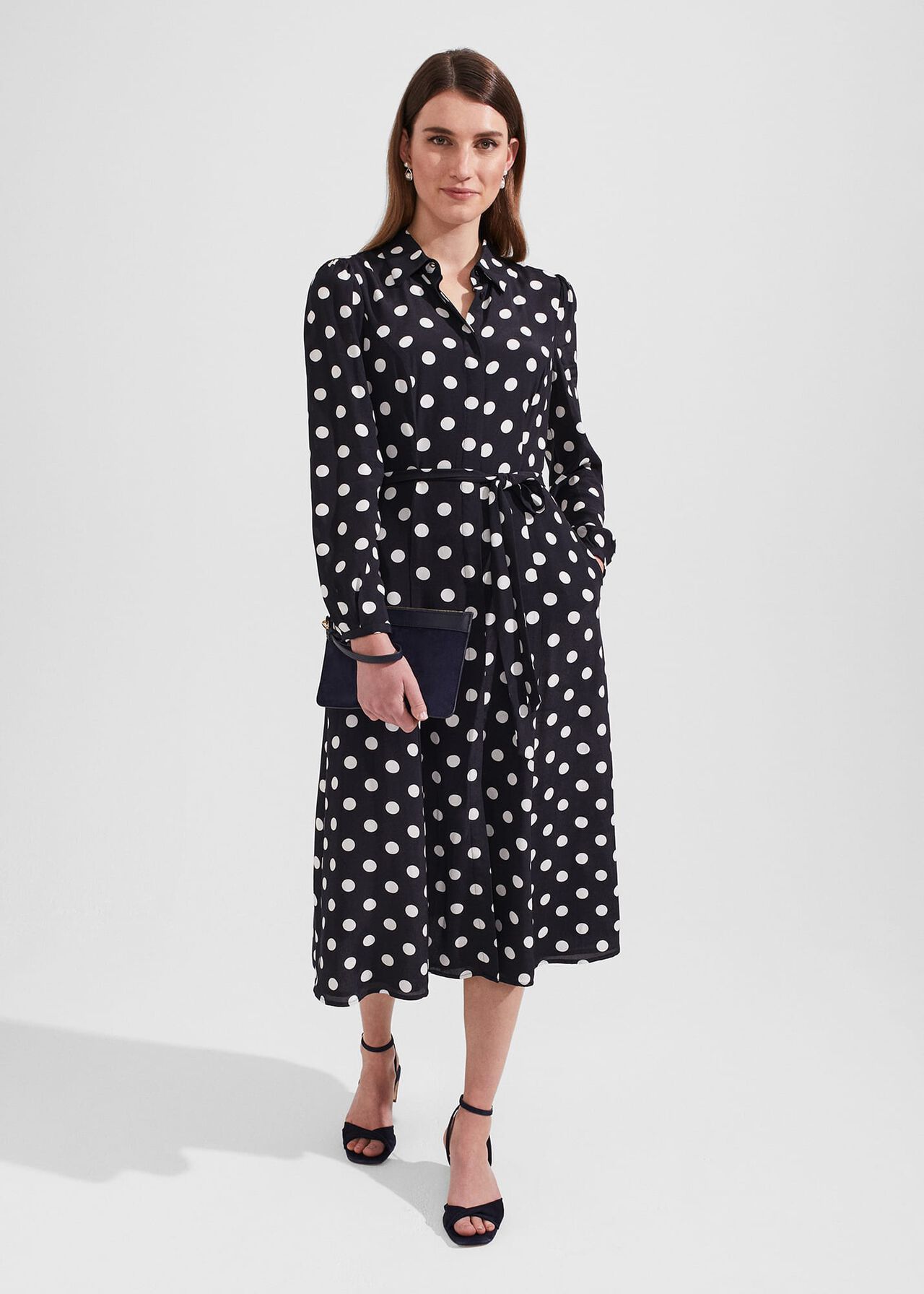 Savannah Dress, Navy Ivory, hi-res