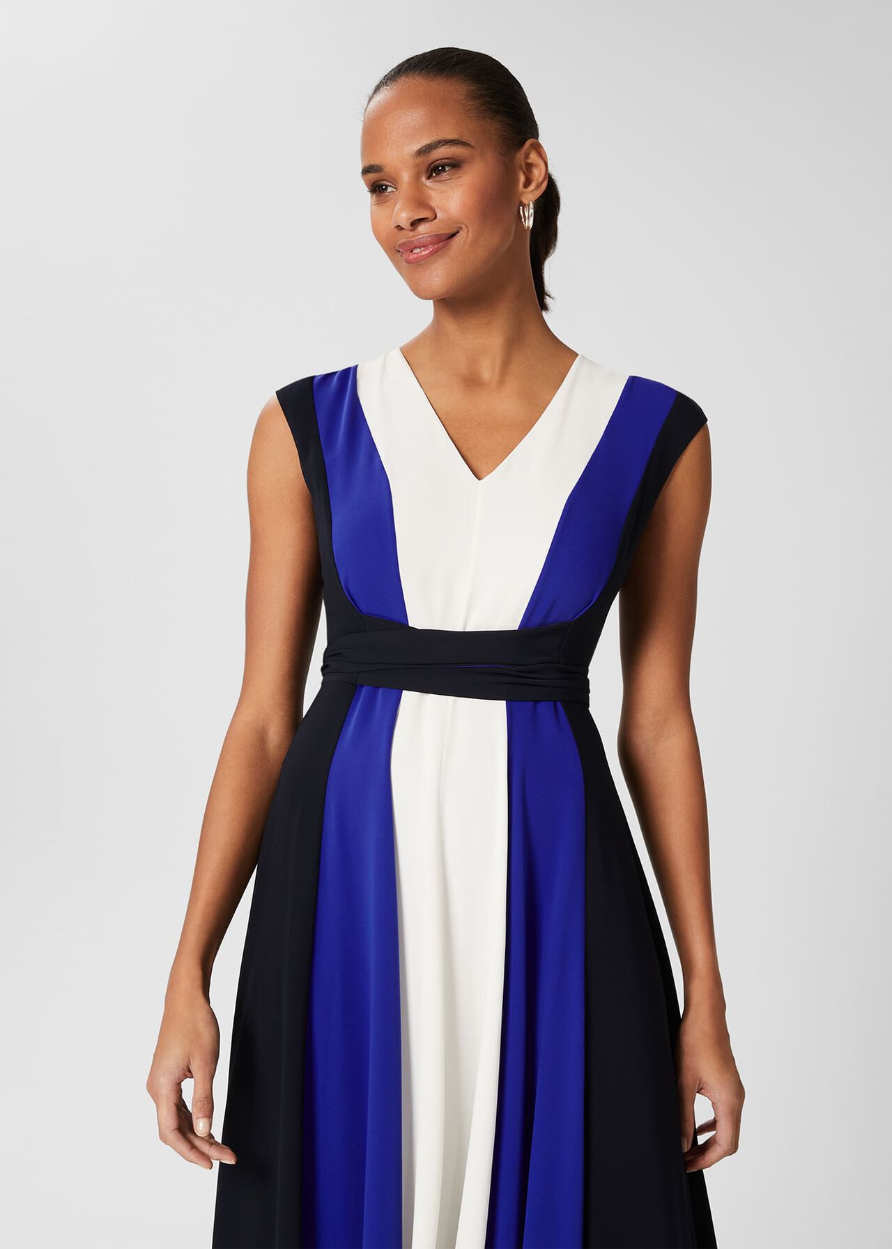 Bailly Fit And Flare Dress, Navy Cblt Ivory, hi-res
